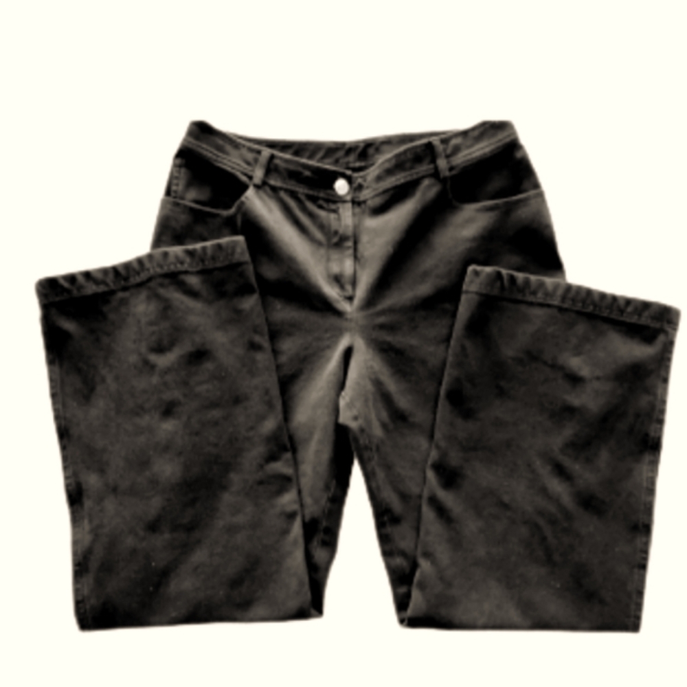 St. John Designer Jeans Pants Sport Brown Stretch Straight Leg High Rise Sz 8